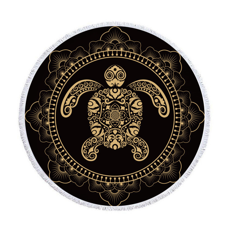 New Round Beach Towel with Stunning Printed Feature Creatures