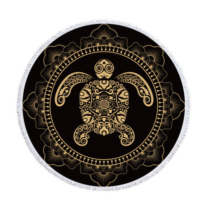 New Round Beach Towel with Stunning Printed Feature Creatures