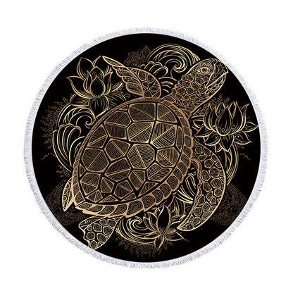 New Round Beach Towel with Stunning Printed Feature Creatures