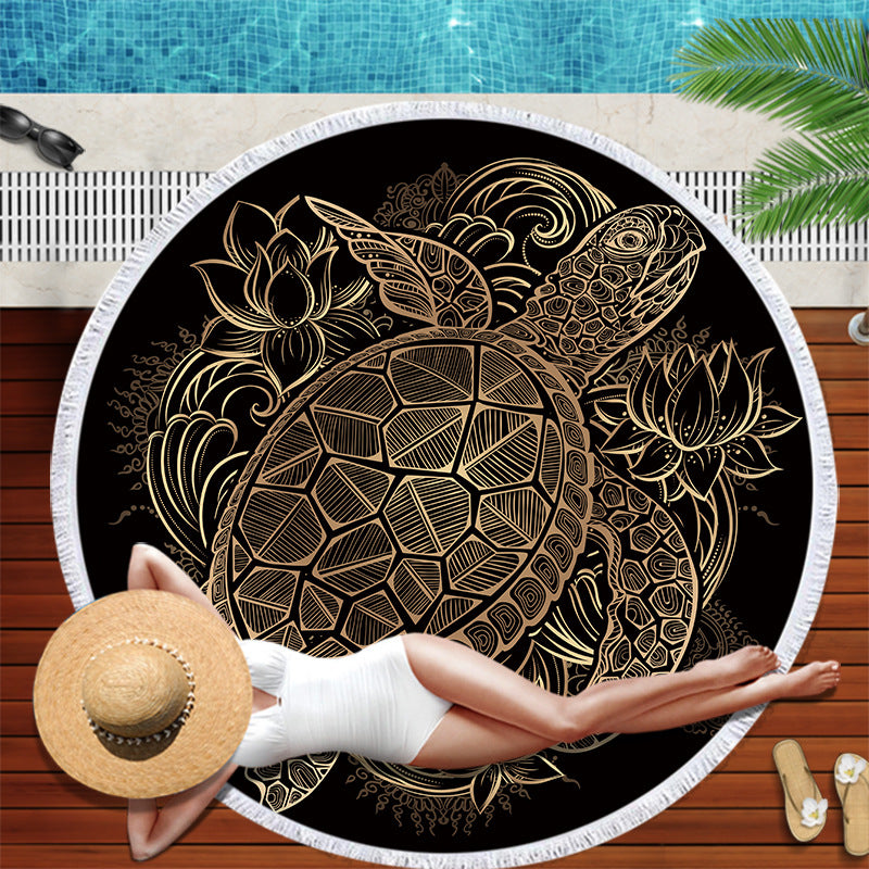 New Round Beach Towel with Stunning Printed Feature Creatures