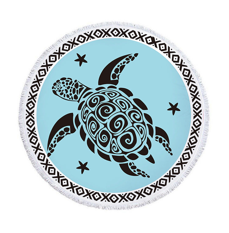 New Round Beach Towel with Stunning Printed Feature Creatures