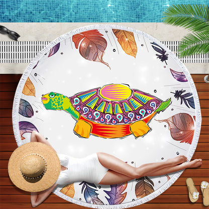 New Round Beach Towel with Stunning Printed Feature Creatures