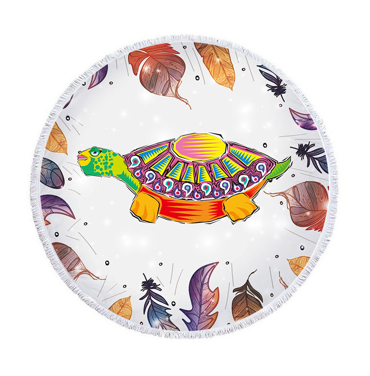 New Round Beach Towel with Stunning Printed Feature Creatures