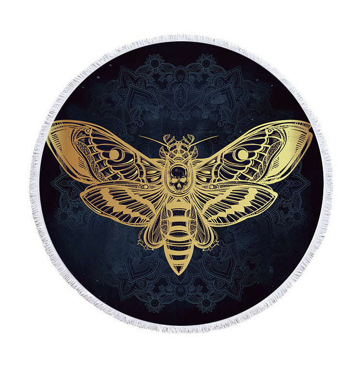 New Round Beach Towel with Stunning Printed Feature Creatures