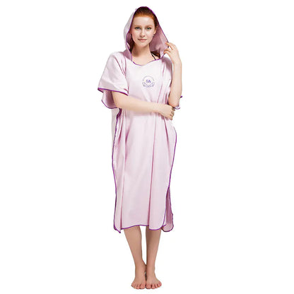Adult Beach Towel Poncho Hooded Quick-Dry Swim Robe