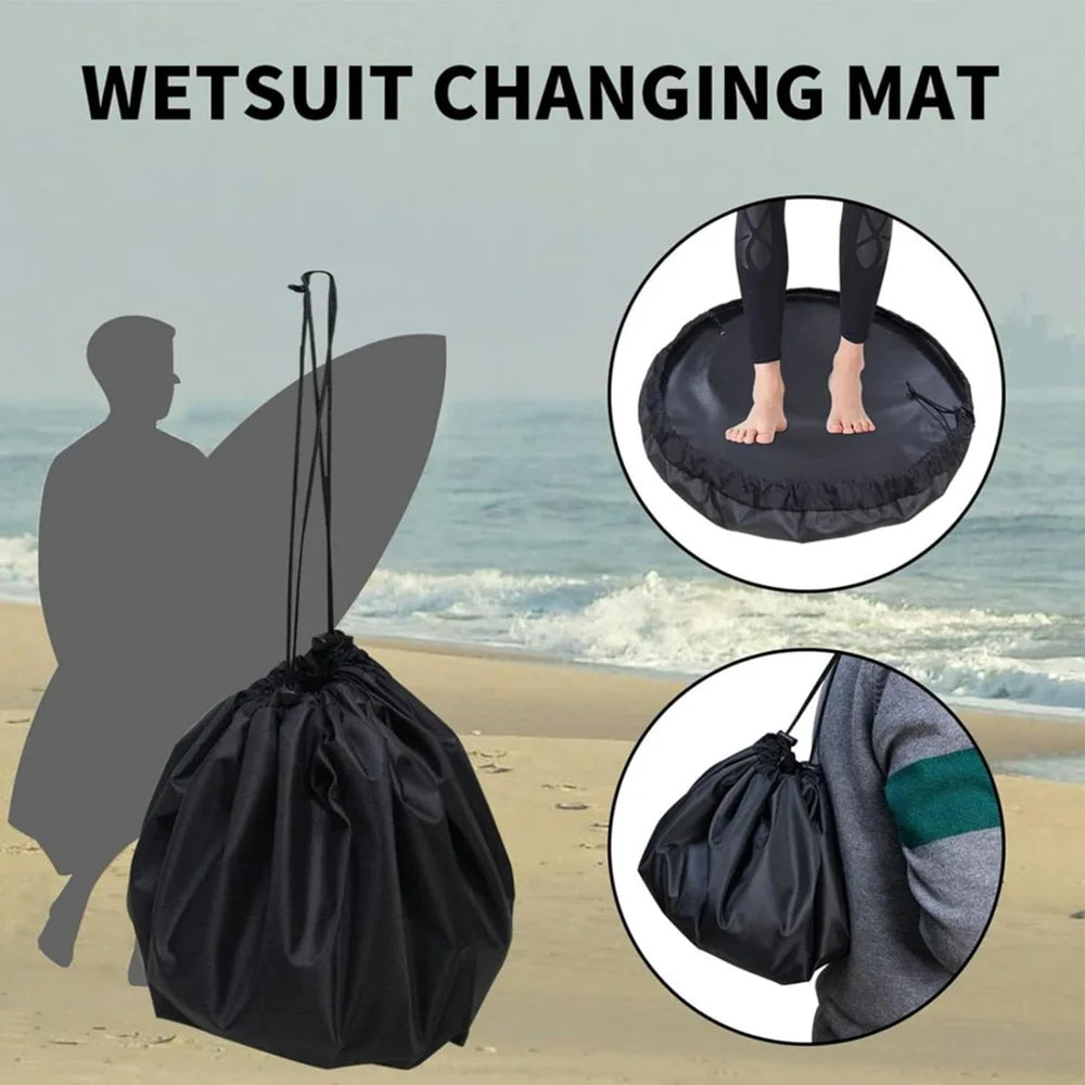 Wetsuit Storage Bag Beach Wetsuit Changing Mat for Surfers Diving Waterproof Dry Bag Swim Carry Pack Pouch Drawstring Bag