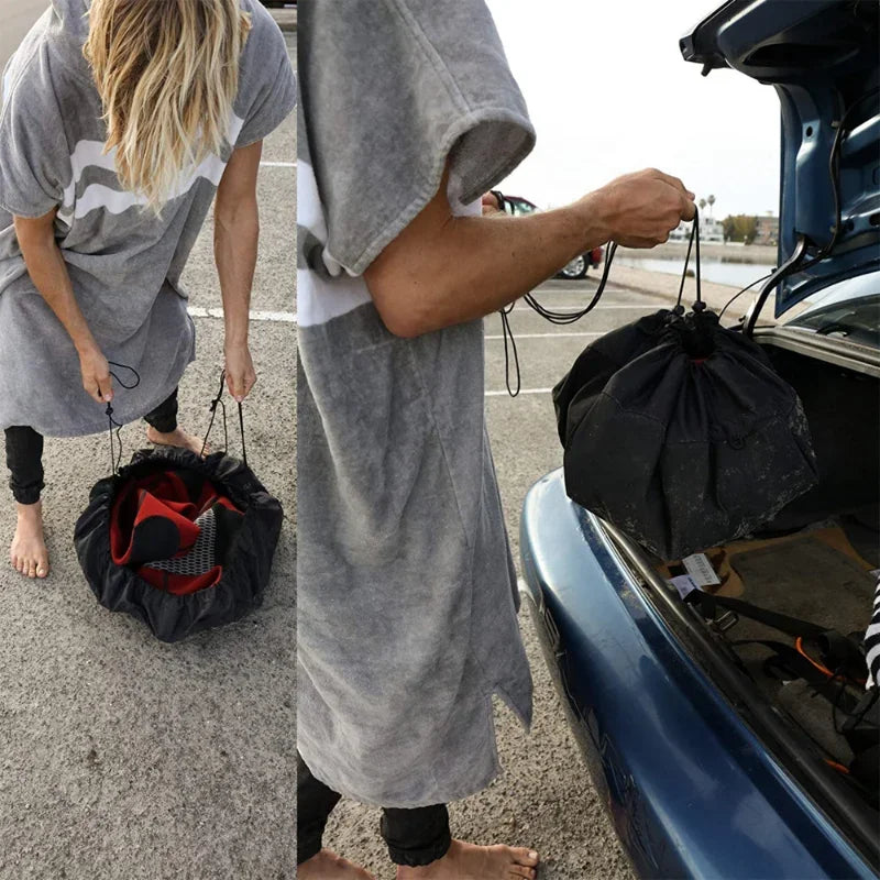 Wetsuit Storage Bag Beach Wetsuit Changing Mat for Surfers Diving Waterproof Dry Bag Swim Carry Pack Pouch Drawstring Bag