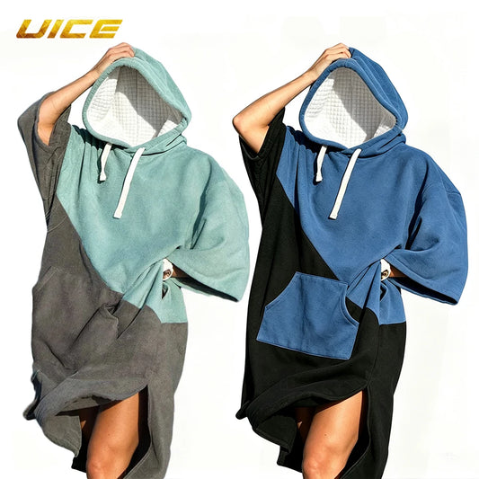 Premium Microfiber Wetsuit Changing Poncho Towel - Super Absorbent, Quick Drying Hooded Beach Poncho Towel